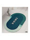 Non-Slip Bath Mat Oval Turquoise/green 77x47.5cm