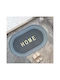 Non-Slip Bath Mat Oval Light Grey/blue 77x47.5cm