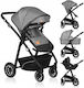 Lionelo Bianca Adjustable 3 in 1 Baby Stroller Suitable from 6+ Months Gray 11kg