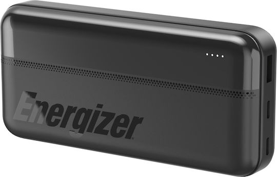 Energizer UE20050CC Power Bank 20000mAh 15W με Θύρα USB-A και 2 Θύρες USB-C Μαύρο