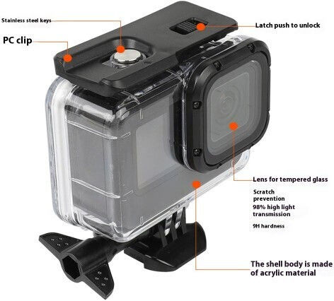 Αδιάβροχη Θήκη Κατάδυση Έως 50 Μέτρα Action Κάμερα Gopro Hero 13 10 9