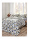 Peiraiki Patraiki Duvet Cover Set Cotton Single with Pillowcase 170x250 Glow Aqua