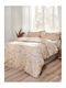 Peiraiki Patraiki Duvet Cover Set Cotton Single with Pillowcase 170x250 Serenelle Peach