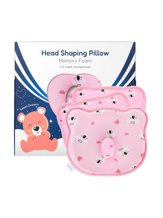 Βρεφικό Μαξιλάρι Πλαγιοκεφαλίας Memory Foam Pink