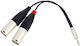 Y Jack Cable 2 XLR Male Pro Snake KMM 2002