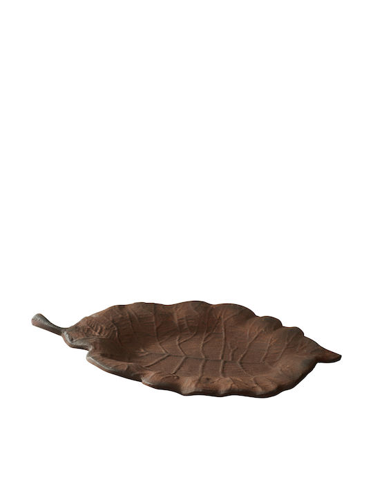 Aluminum Decorative Platter K-m A Brown 35.5x21cm
