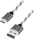 Logilink Power Data Cable Smartphone Usb 2.0 M To Usb 2.0 Type-c M Set 3 Cables 0.5 1 2m Premium Nylon Braided Cable Double Shielding White & Black "cu0201" Green Stamp 0.08 Lei