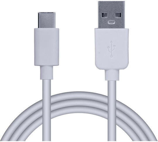Spacer Cablu Date și Alimentare Smartphone USB 3.0 M La Type-C M PVC 2.1A Retail Pack 1m Alb "spdc-typec-pvc-w-1.0" Include TVA 0.06 Lei