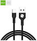 Golf Braided USB 3.0 to micro USB Cable Μαύρο 1m 1τμχ