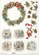 Decoupage Rice Paper A3 Christmas Wreath Firepl...