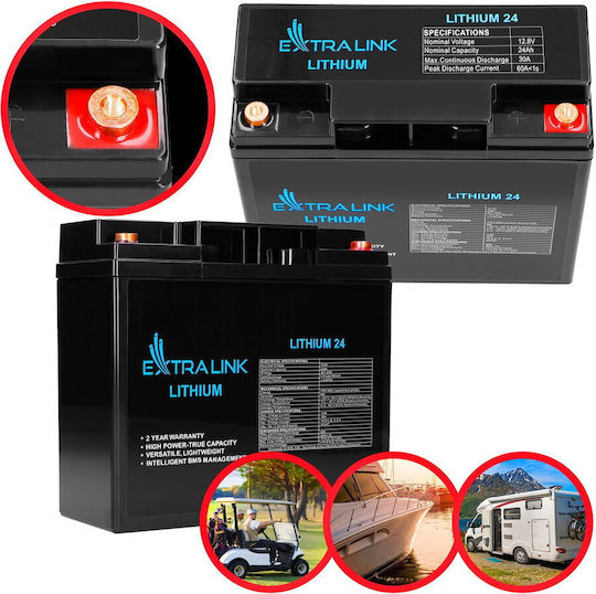 Extralink Lifepo4 Батерия 24Ah 12.8V BMS