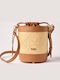 Leder Damentasche Schultertasche Tabac Braun