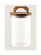 Galifas General Use Vase with Airtight Lid Glass Transparent 10x16cm 1 Piece