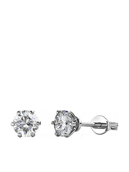 Brizzling Ohrringe Stecknadelverschluss aus Silber mit Diamant