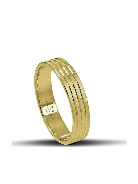Themelidis Jewels Ehering-Set aus Gelb Gold 14K