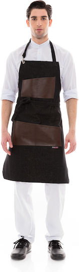 IdealPress Ποδιά Barista / Barkeeper / Kellner Ganzkörper Schwarz