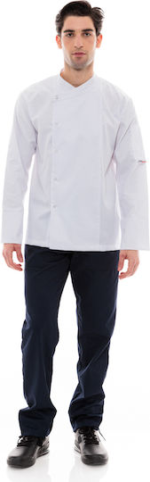 IdealPress Coat Chef 100% Cotton made White with Long Sleeve