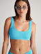 Topuri De Bikini Sutien Sport Cu Burete Albastru