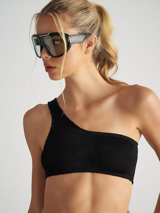 SugarFree Bikini One Shoulder Black