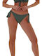 Solids Bikini Slip with Ties Khaki
