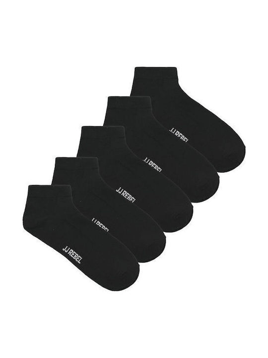 JJ Rebel Men's Socks Black 5Pack JJ Rebel Men's Socks Black 5Pack