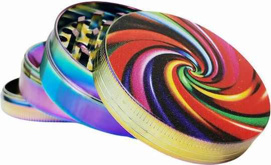 Grinder Τρίφτης Rainbow Kaleidoscope 50mm 4 Parts