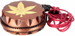 Super Heroes Grinder Τρίφτης Pocket Leaf Λουράκι Λαιμού 40mm 2 Parts Χαλκός