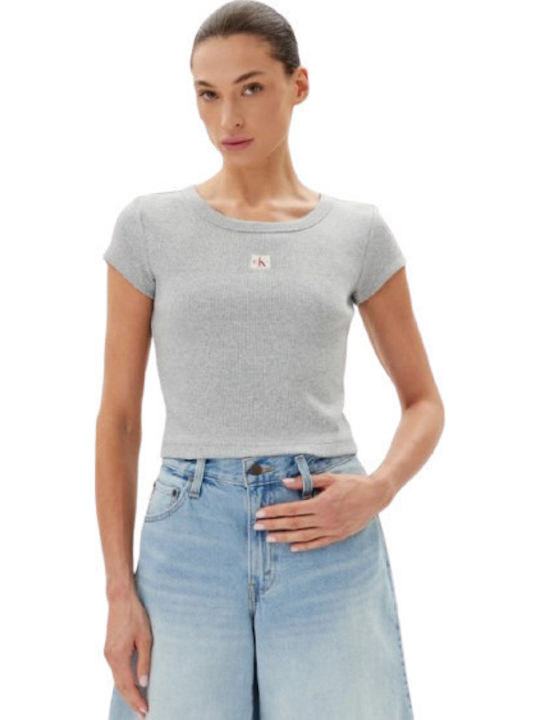 Calvin Klein Γυναικεία Μπλούζα Βαμβακερή Κοντομ...