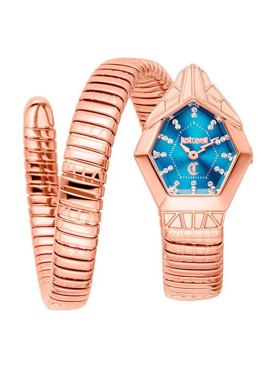 Just Cavalli Signature Snake Ceas de Damă cu Ro...