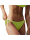 Bikini Slip mit Schnürchen Grün