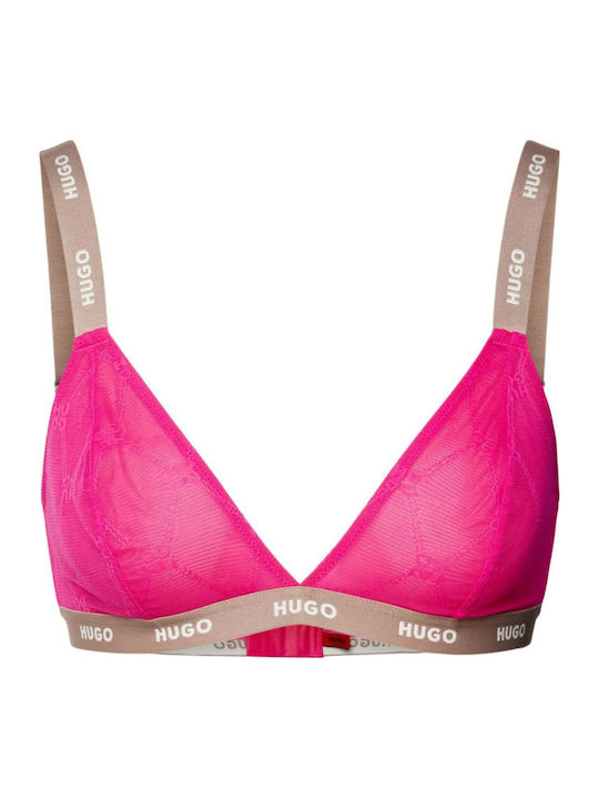 Hugo Triangle Sporty Lace Γυναικείο Σουτιέν Ροζ 50535247-675