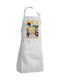 Koupakoupa Daddy You Are My Hero Ποδιά Κουζίνας Λευκή 22x40cm KP_30561_apron-bbq-adult