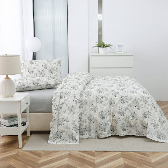 Liolios Home Σετ Υπέρδιπλο 4τμχ 245x270εκ. Γκρι