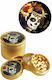 Black Leaf Grinder Τρίφτης Mexican Skull 50mm Aluminium 4 Parts