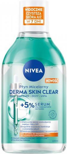 Nivea Micellar Derma Skin Clear Infused Serum Micellar Water Αφαίρεσης Μακιγιάζ Προσώπου 400ml