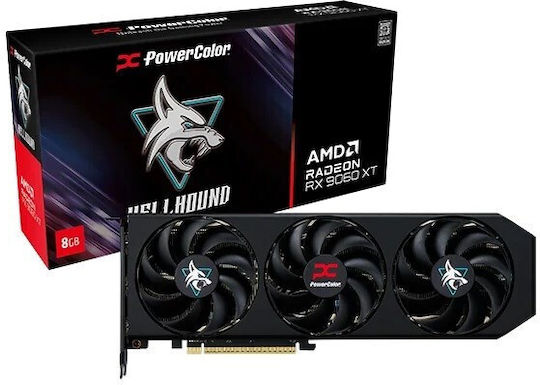 PowerColor Radeon RX 9060 XT 8GB GDDR6 Hellhound Κάρτα Γραφικών