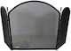 Zogometal Metallic Fireplace Screen with 3 Panels 77x56x54cm Black