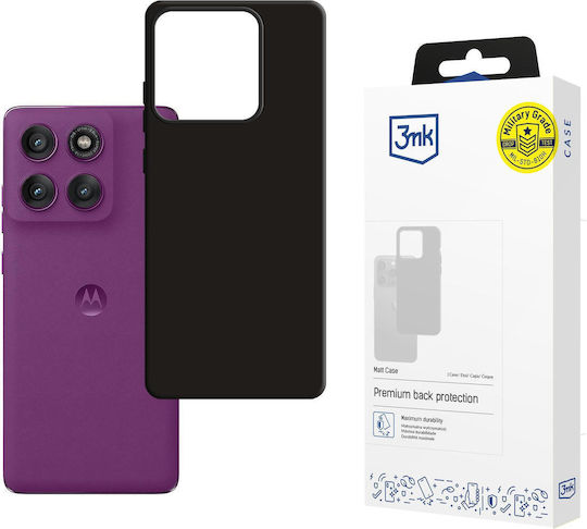 3MK Matt Umschlag Rückseite Silikon 1.2mm Schwarz (Motorola Edge 60 Pro - 3mk)