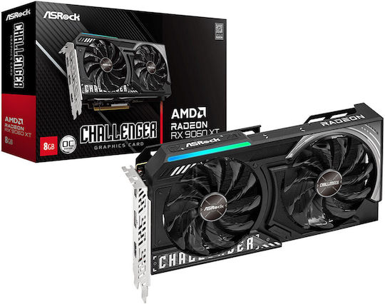 ASRock Radeon RX 9060 XT 8GB GDDR6 Herausforderer OC Grafikkarte