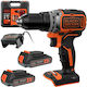 Black & Decker BL186KB Mașină de găurit Baterie Fără perii 18V 2x2Ah
