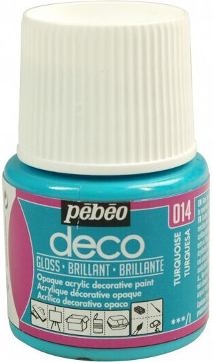 Ακρυλικο Γυαλιστερο Pebeo Deco 45ml Turquoise