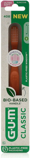 GUM Classic 408 Четка за зъби Ultra Soft Оранжев