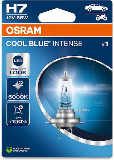 Osram Lamps Car Cool Blue Intense Next Gen H7 Halogen 5000K Cold White 12V 55W 1pcs
