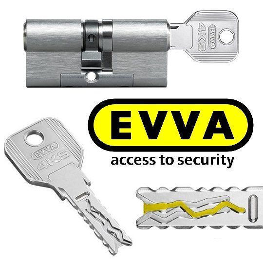 EVVA Lock Cylinder Security 75mm (35-40) with 4 Keys