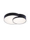 Vivalux Ceiling Mount Light 50cm Black with Integrated LED