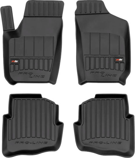 Set of Front and Rear Mats 4pcs for Skoda Fabia 1999-2008 Black