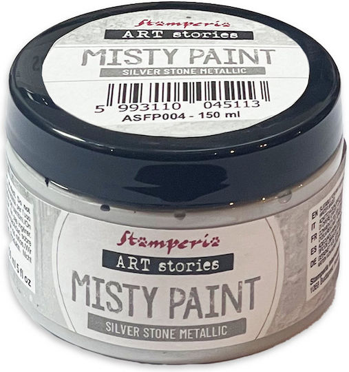 Misty Paint Μεταλλικό Stamperia 150ml Silver Stone