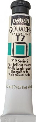 Pebeo Tempera Paints Middle Bright Green in Tube 20ml 1pcs