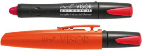 Pica Visor Industrial Marker New Generation Red Refillable Pastel Crayon Pica 990/40