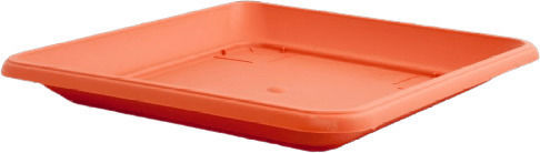 Square Pot Plate Miltoplast Geramica Dilos No 98 46 × 46 cm Terracotta